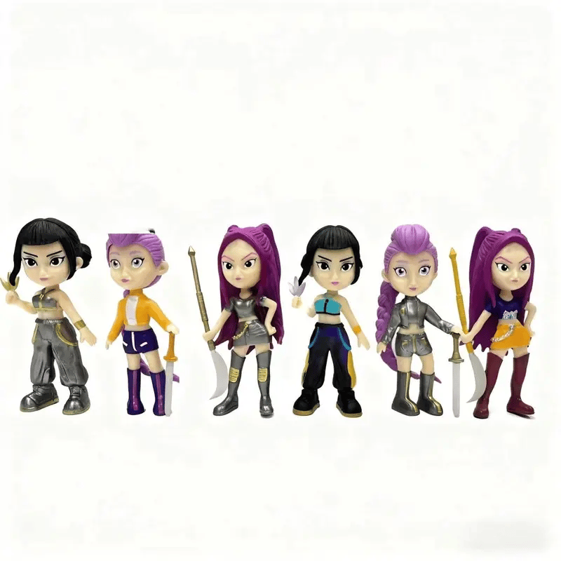 6PCs Anime Collectible Statues