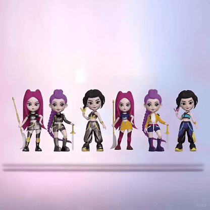 6PCs Anime Collectible Statues